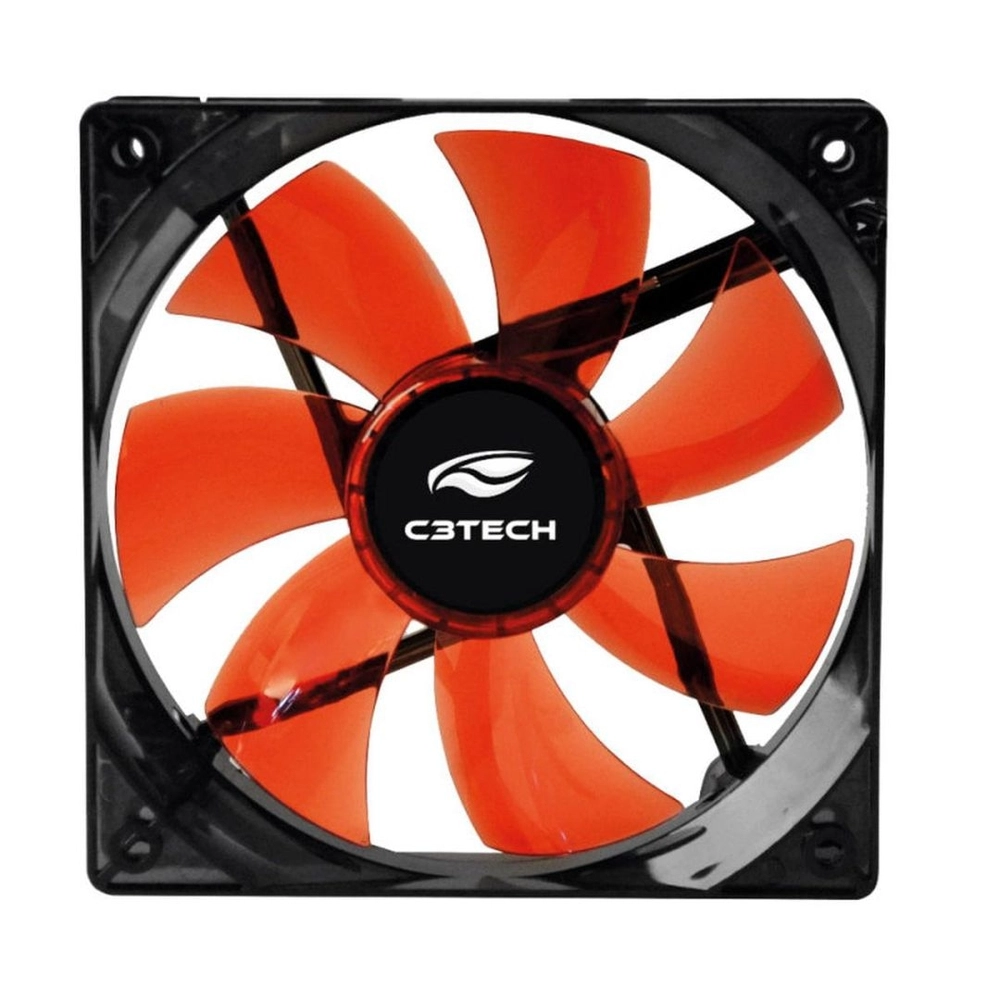 FAN COOLER PARA GABINETE F7-L50RD STORN 8CM LED VERMELHO C3-TECH