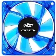 FAN COOLER PARA GABINETE F7-L50BL STORM 8CM LED AZUL C3TECH