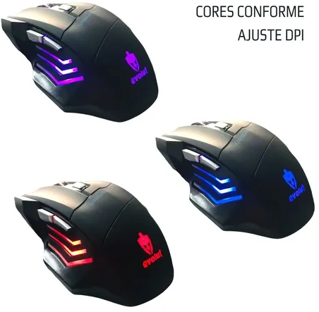 Mouse Gamer EG103RGB Predator 2.400dpi Com Fio Evolut