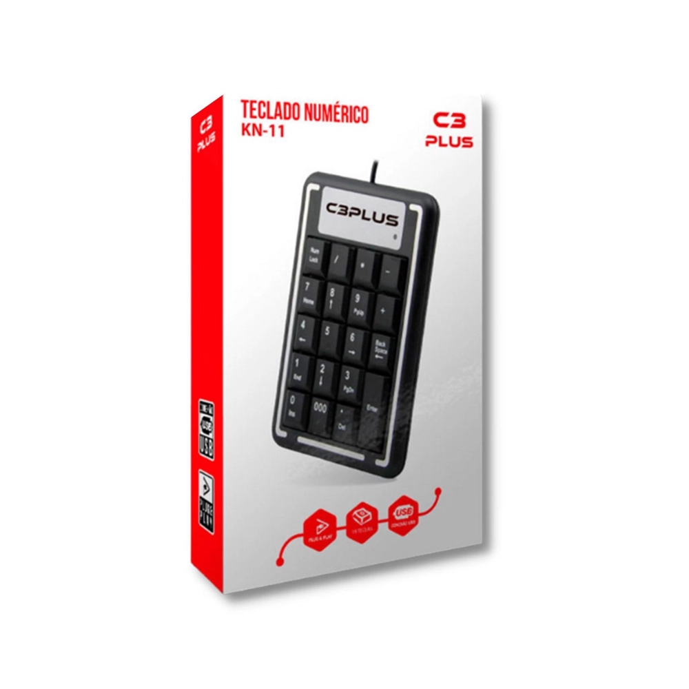 TECLADO NUMERICO USB KN-11BK C3TECH