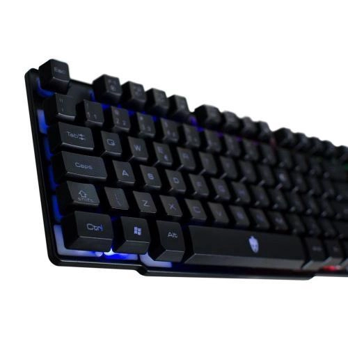 Teclado Gamer Hawke EG-206RB Com Iluminação Evolut Rainbow Back Light