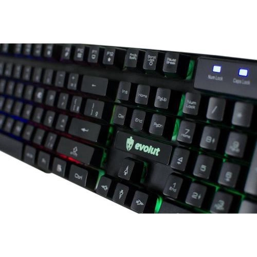 Teclado Gamer Hawke EG-206RB Com Iluminação Evolut Rainbow Back Light