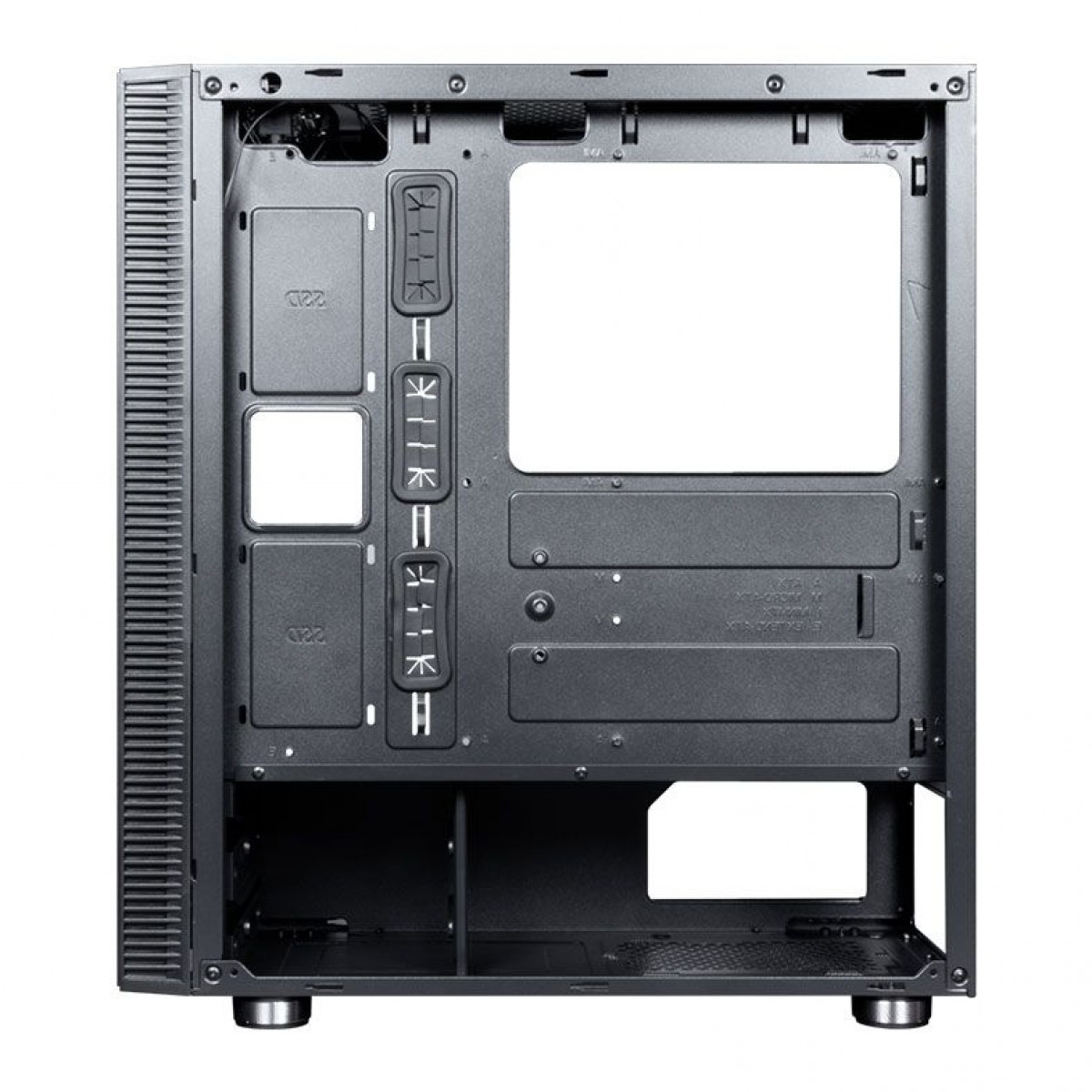 Gabinete Gamer Galax Quasar RGB, Mid Tower, Vidro Temperado, Black, Sem Fonte, Sem Fan, GX600