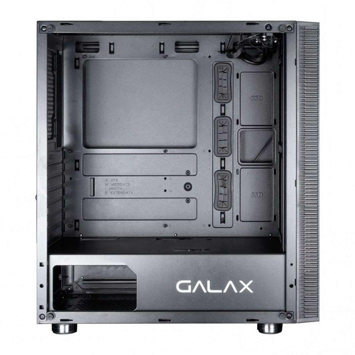 Gabinete Gamer Galax Quasar RGB, Mid Tower, Vidro Temperado, Black, Sem Fonte, Sem Fan, GX600