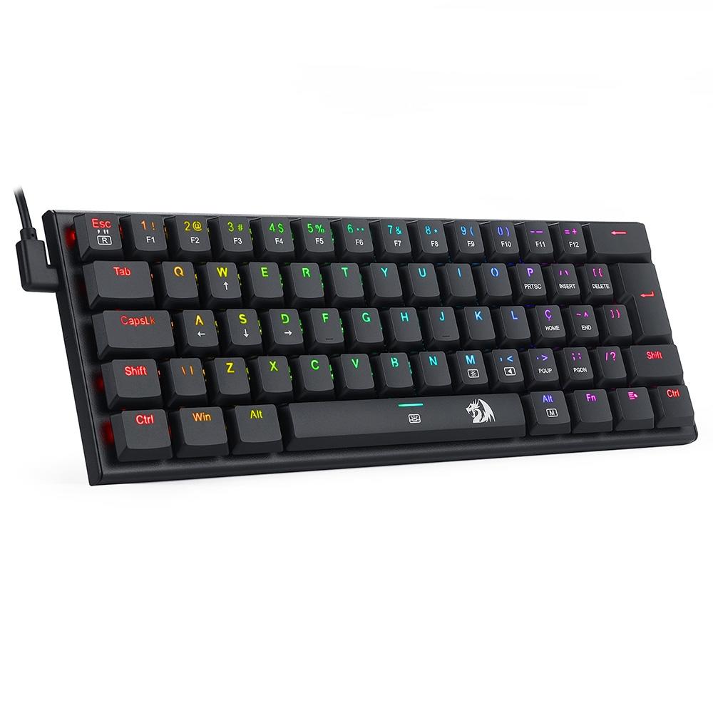 Teclado Mecânico Gamer Redragon Anivia, RGB, Switch Red, ABNT2, Preto - K614-RGB (PT-RED)