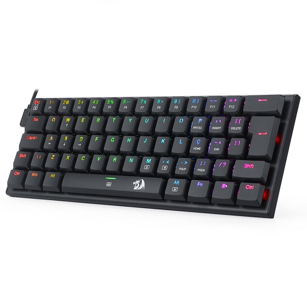 Teclado Mecânico Gamer Redragon Anivia, RGB, Switch Red, ABNT2, Preto - K614-RGB (PT-RED)