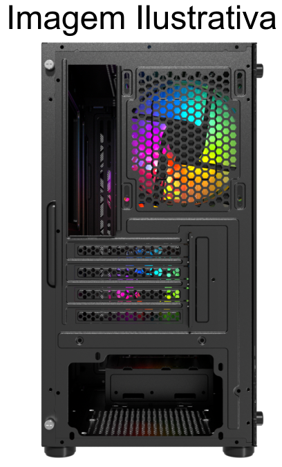 GABINETE LIKETEC GAMER DARK REVOLUTION RGB (3X FAN RGB / LATERAL VIDRO / M-ATX / MESH / PSUCOVER)