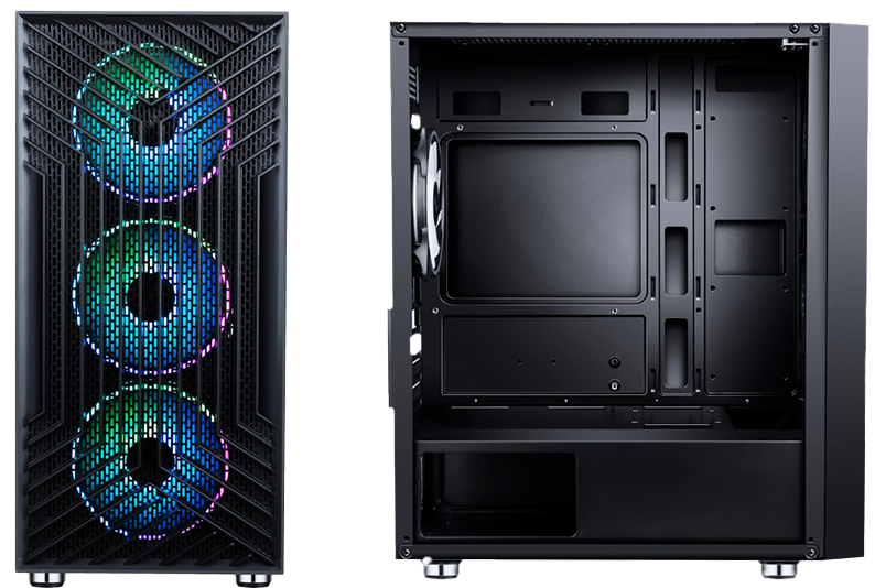 GABINETE LIKETEC GAMER ORBITAL DARK RGB (3X FAN RGB / LATERAL VIDRO / M-ATX / MESH / PSUCOVER)