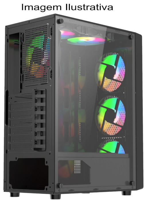 GABINETE LIKETEC GAMER STORM (4X FAN RGB / FRONTAL MESH / ATX / PSUCOVER )