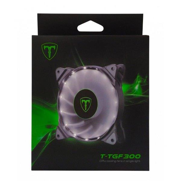 COOLER FAN 120X25MM T-DAGGER LED BRANCO T-TGF300-W