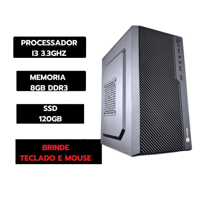 Computador Core I3 8Gb Ddr3 Ssd 120Gb Hdmi