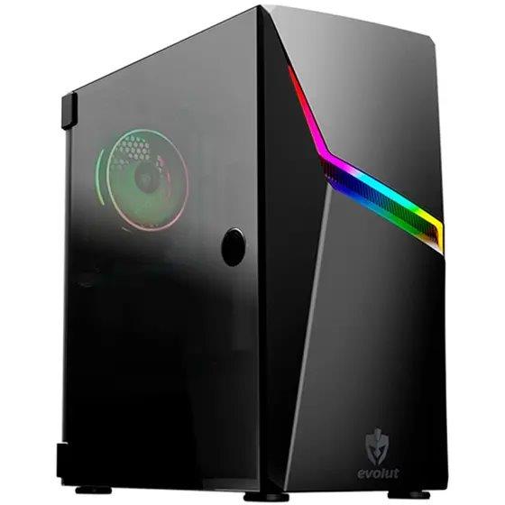 Gabinete Gamer Evolut ASHE EG811, Lateral em Vidro, Cooler RGB, ATX/M-ATX/ITX