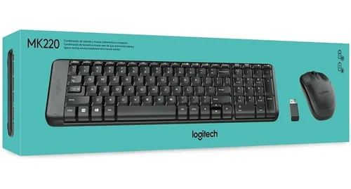 Kit Teclado E Mouse Sem Fio Logitech Mk220