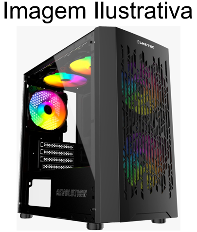 GABINETE LIKETEC GAMER DARK REVOLUTION RGB (3X FAN RGB / LATERAL VIDRO / M-ATX / MESH / PSUCOVER)