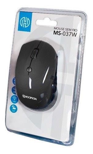 MOUSE OPTICO WIRELESS 2.4HZ PRETO 1600 DPI - MS-037W - HOOPSON